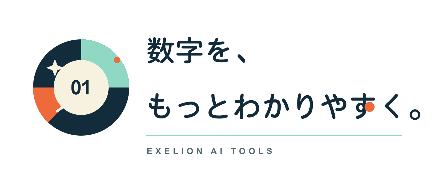 数字を、もっとわかりやすく。EXELION AI TOOLS